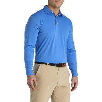 Men's Footjoy Golf Shirts Blue NZ-431688